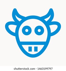 Cow, farm animal icon isolated sign symbol vector illustration - vector