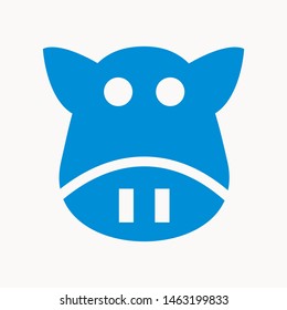 Cow, farm animal icon isolated sign symbol vector illustration - vector
