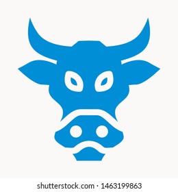 Cow, farm animal icon isolated sign symbol vector illustration - vector