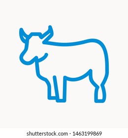 Cow, farm animal icon isolated sign symbol vector illustration - vector