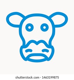 Cow, farm animal icon isolated sign symbol vector illustration - vector