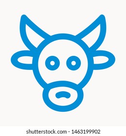 Cow, farm animal icon isolated sign symbol vector illustration - vector
