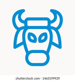 Cow, farm animal icon isolated sign symbol vector illustration - vector