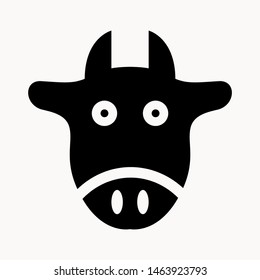 Cow, farm animal icon isolated sign symbol vector illustration - vector