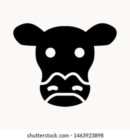 Cow, farm animal icon isolated sign symbol vector illustration - vector