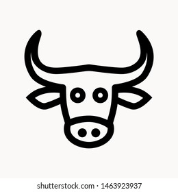 Cow, farm animal icon isolated sign symbol vector illustration - vector