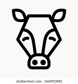Cow, farm animal icon isolated sign symbol vector illustration - vector