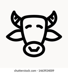 Cow, farm animal icon isolated sign symbol vector illustration - vector