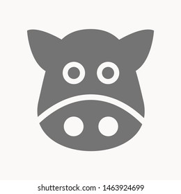 Cow, farm animal icon isolated sign symbol vector illustration - vector