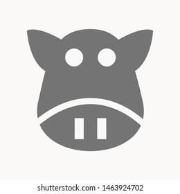 Cow, farm animal icon isolated sign symbol vector illustration - vector
