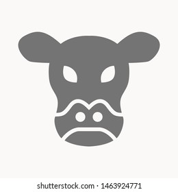 Cow, farm animal icon isolated sign symbol vector illustration - vector