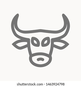 Cow, farm animal icon isolated sign symbol vector illustration - vector