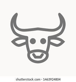 Cow, farm animal icon isolated sign symbol vector illustration - vector