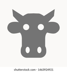 Cow, farm animal icon isolated sign symbol vector illustration - vector