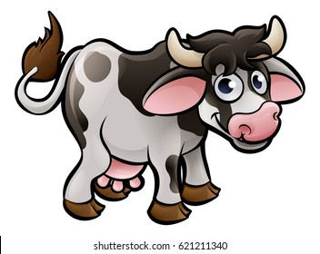 A cow farm animals cartoon character