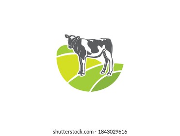 cow farm design vector ilustration