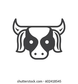 Cow Farm icon black color