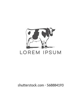 cow farm ilustration vector