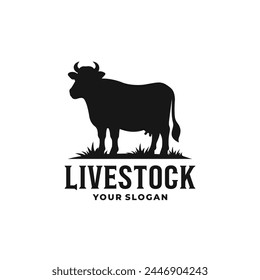 Cow farm livestock logo vector. EPS 10 editable vector