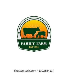 Cow Farm Logo Design