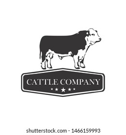 Cow farm logo design icon