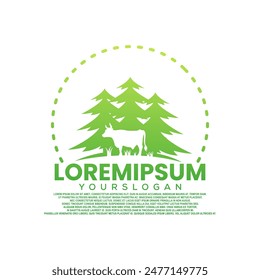 Kuhfarm Logo Vektorgrafik Design Logo