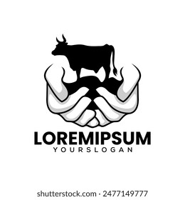 Kuhfarm Logo Vektorgrafik Design Logo