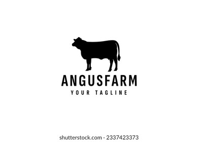 cow farm logo vector icon illustration