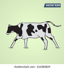 cow flat hand drawn vector illustration