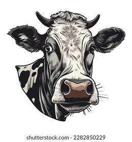 Cow Flat Icon Isolated On White Background