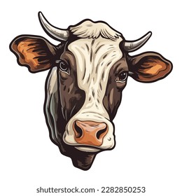 Cow Flat Icon Isolated On White Background