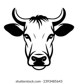 Cow Flat Icon Isolated On White Background