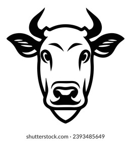 Cow Flat Icon Isolated On White Background