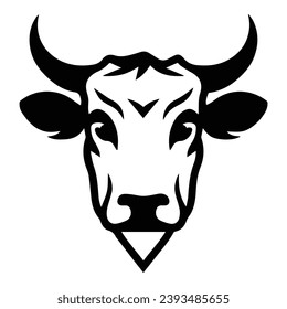 Cow Flat Icon Isolated On White Background