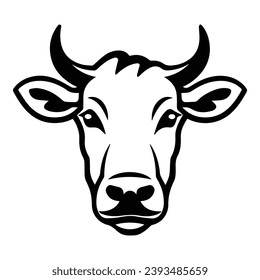 Cow Flat Icon Isolated On White Background