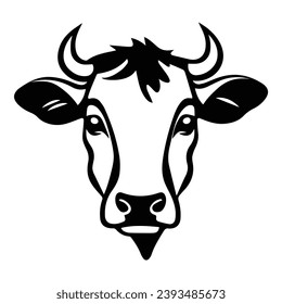 Cow Flat Icon Isolated On White Background
