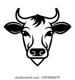 Cow Flat Icon Isolated On White Background