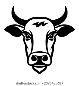 Cow Flat Icon Isolated On White Background