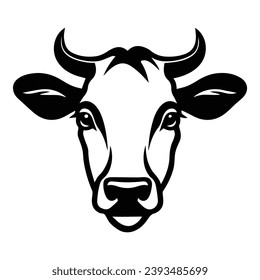 Cow Flat Icon Isolated On White Background