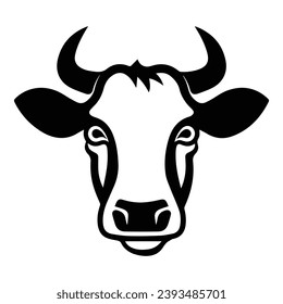 Cow Flat Icon Isolated On White Background