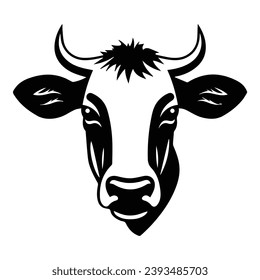 Cow Flat Icon Isolated On White Background