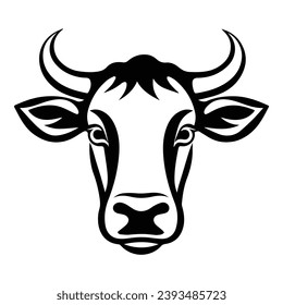 Cow Flat Icon Isolated On White Background