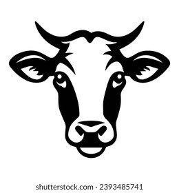 Cow Flat Icon Isolated On White Background