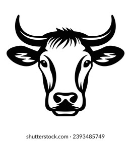 Cow Flat Icon Isolated On White Background