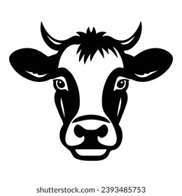 Cow Flat Icon Isolated On White Background