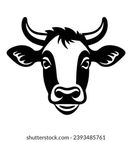 Cow Flat Icon Isolated On White Background