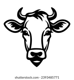 Cow Flat Icon Isolated On White Background