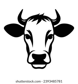 Cow Flat Icon Isolated On White Background