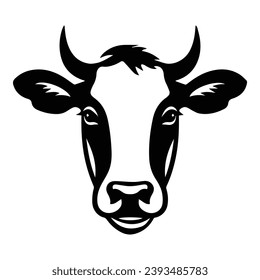 Cow Flat Icon Isolated On White Background