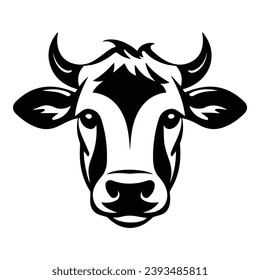 Cow Flat Icon Isolated On White Background